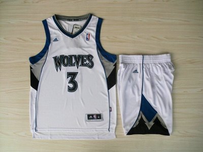Maillot De Basket Minnesota Timberwolves Stephon Marbury 3 Tissus Sportif Fans Edition Blanc Survetement